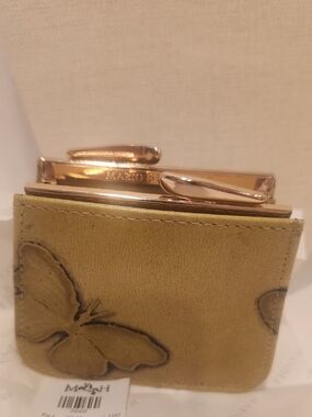 Mario Hernandez Coin Olive BUTTERFLIES  NEW WALLET